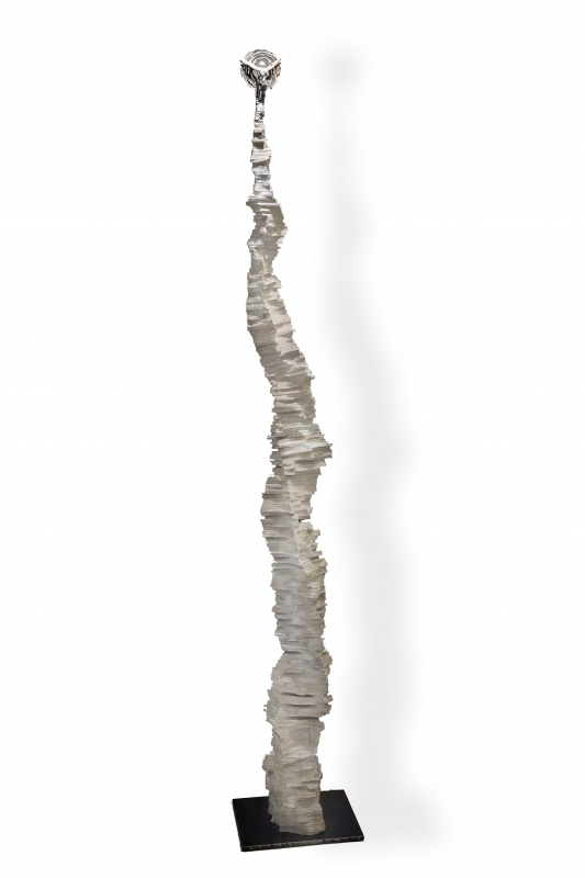 Nr.6 | Skulptur "Ohne Titel" 2020 | Zeljko Rusic Ahorn geweißt   Höhe ca.190 cm